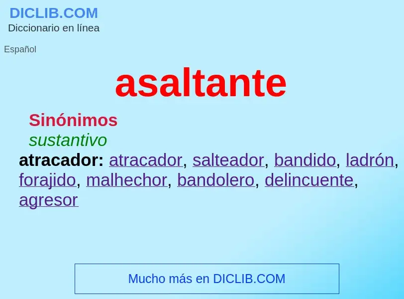 What is asaltante - meaning and definition