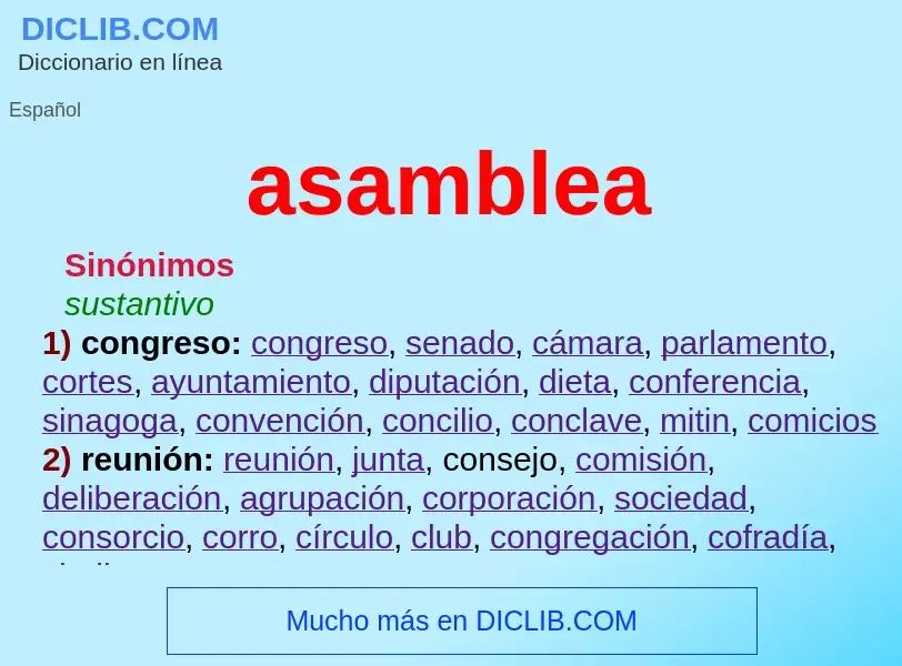 ¿Qué es asamblea? - significado y definición