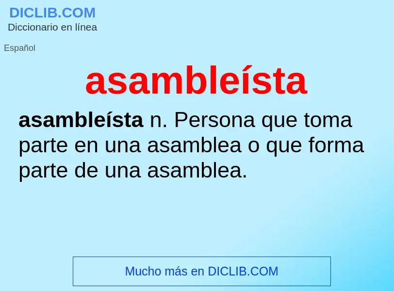 What is asambleísta - definition