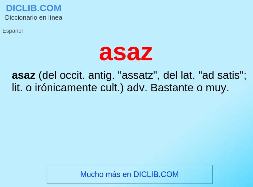 O que é asaz - definição, significado, conceito