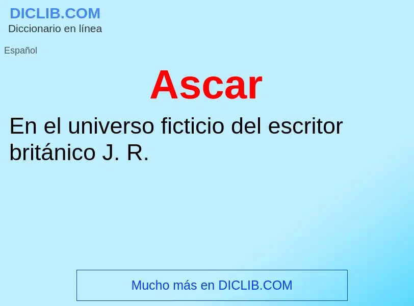 O que é Ascar - definição, significado, conceito