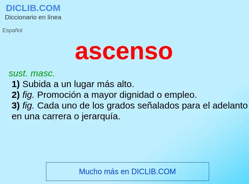 Was ist ascenso - Definition