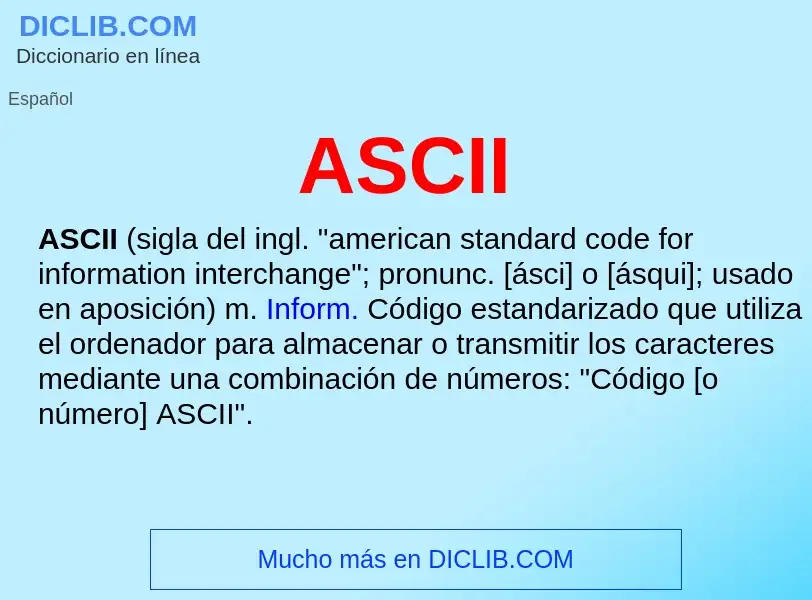 Wat is ASCII - definition