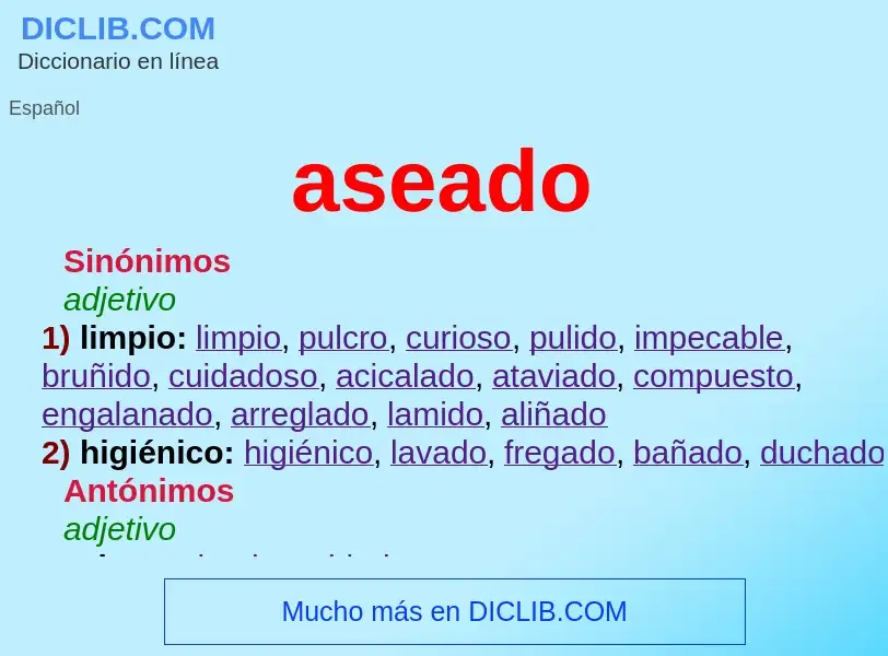 Wat is aseado - definition