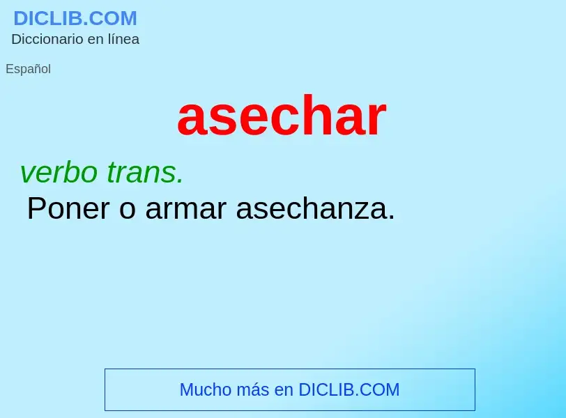 Wat is asechar - definition