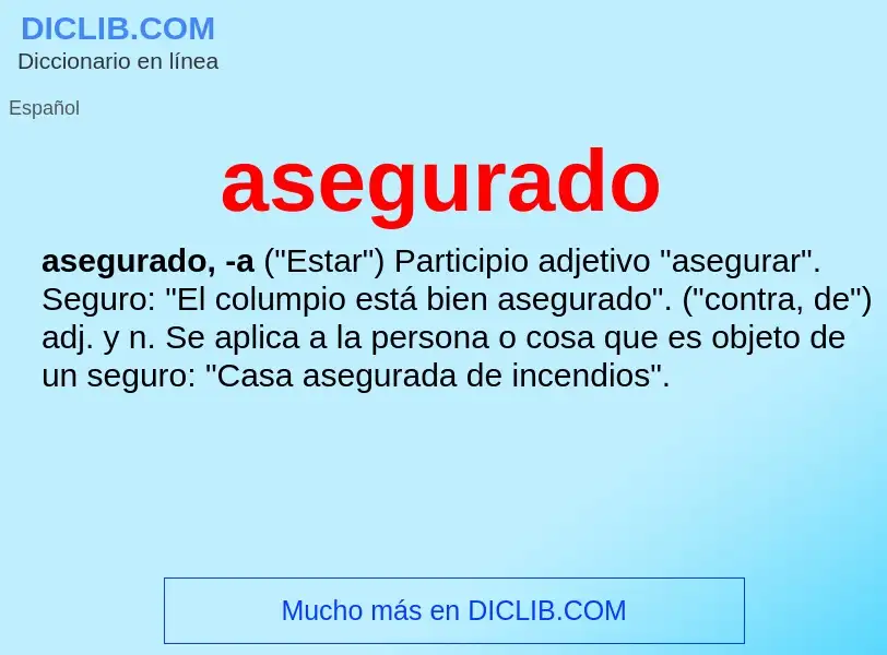 What is asegurado - definition