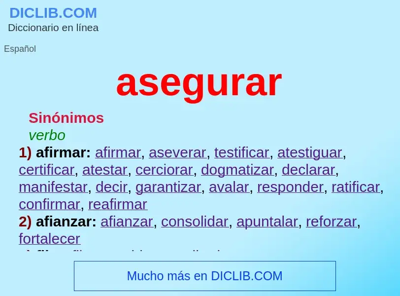 Wat is asegurar - definition