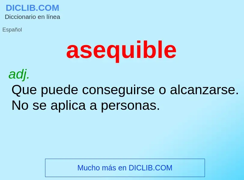 What is asequible - definition