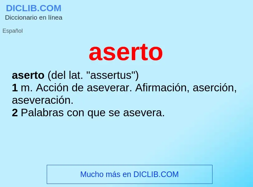 Wat is aserto - definition