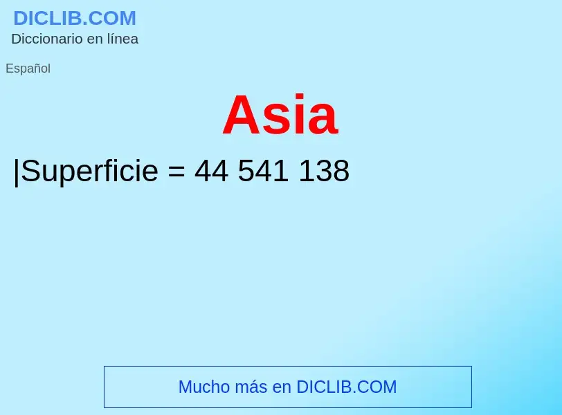 O que é Asia - definição, significado, conceito