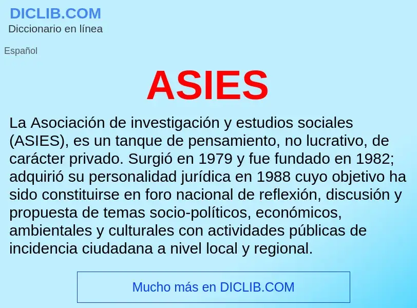 ¿Qué es ASIES? - significado y definición