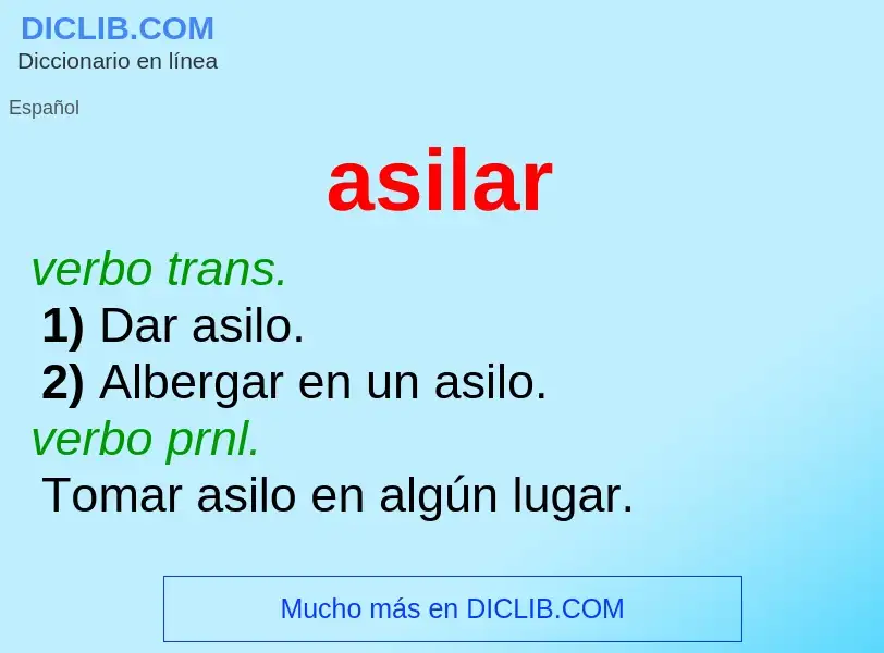 ¿Qué es asilar? - significado y definición