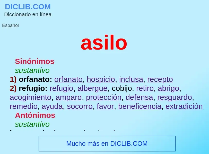 What is asilo - definition