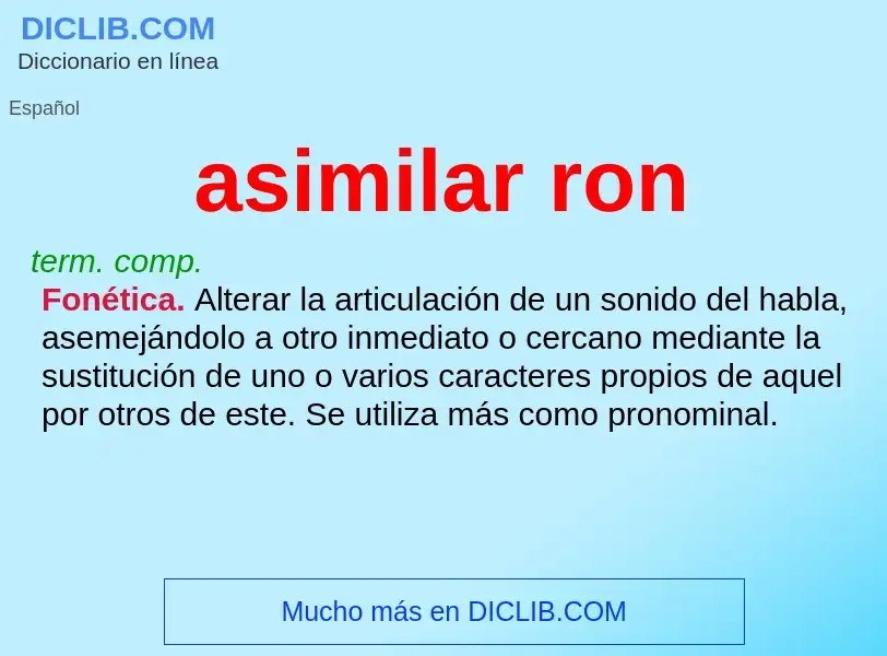 Wat is asimilar ron - definition