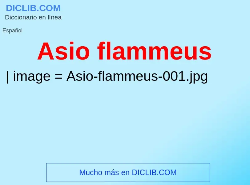 Что такое Asio flammeus - определение