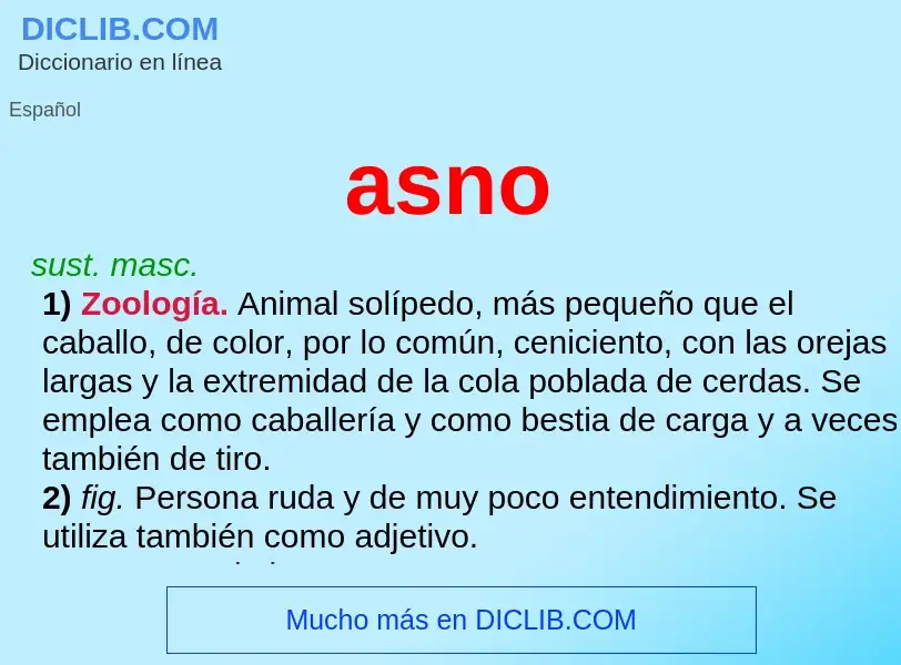 ¿Qué es asno? - significado y definición