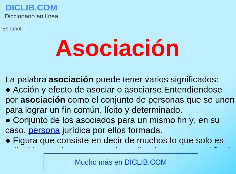 Wat is Asociación  - definition