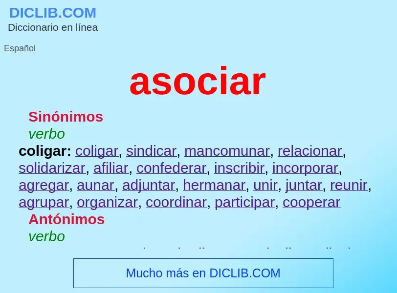 Wat is asociar - definition