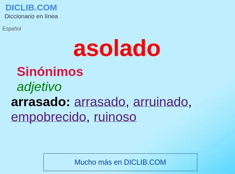 Was ist asolado - Definition