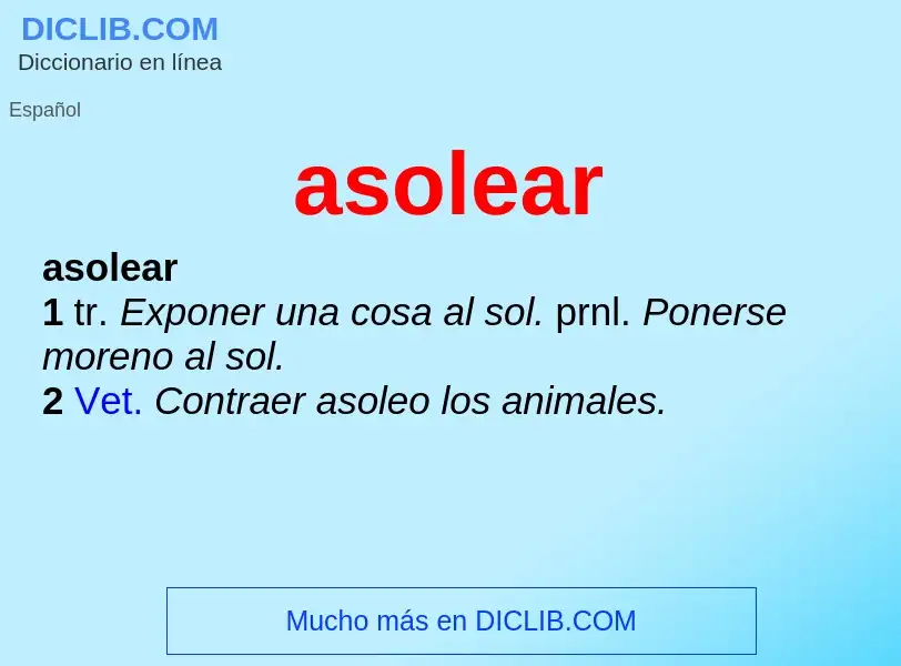 Wat is asolear - definition