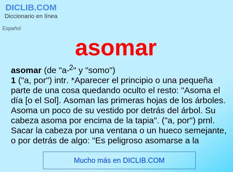 Was ist asomar - Definition