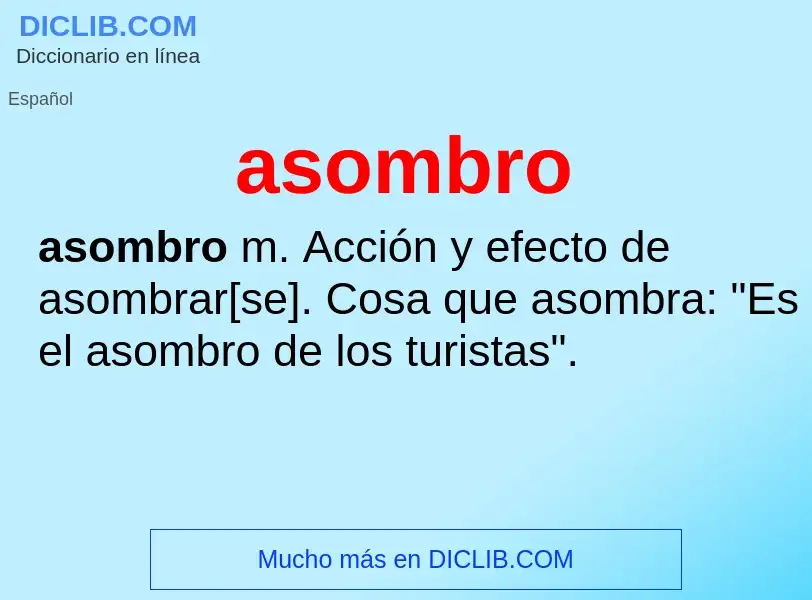 What is asombro - meaning and definition