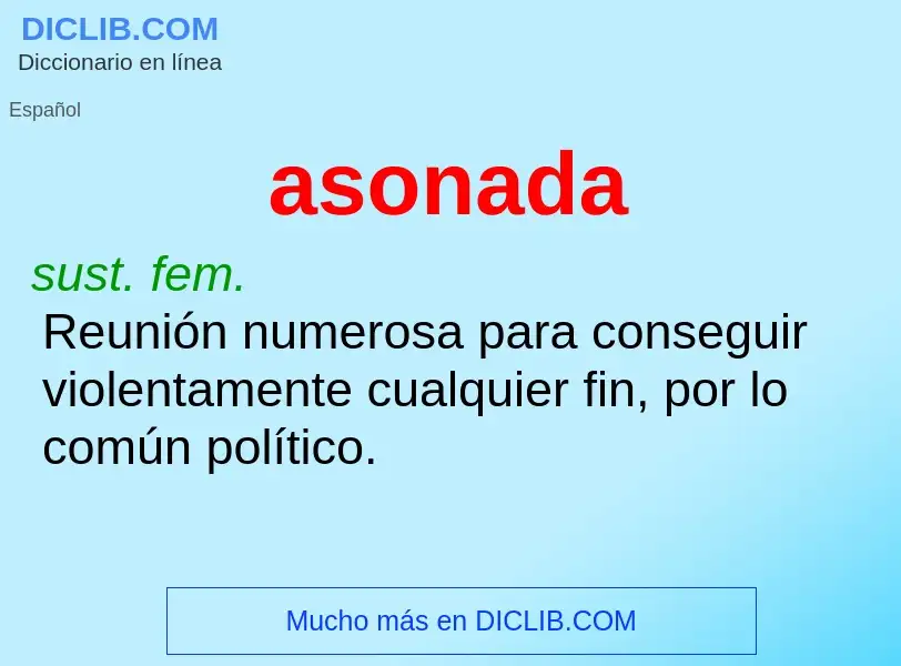 Wat is asonada - definition