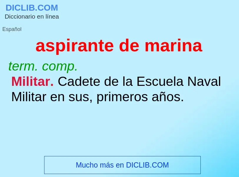 What is aspirante de marina - definition