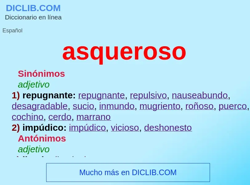 What is asqueroso - definition