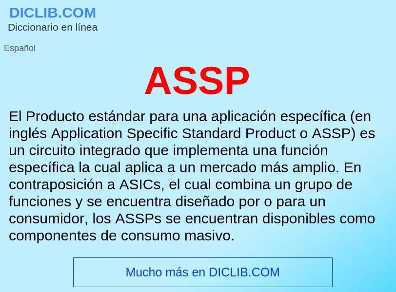 Wat is ASSP - definition