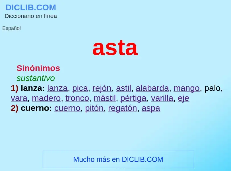 Wat is asta - definition