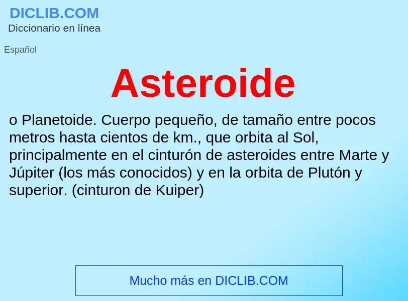 What is Asteroide - definition