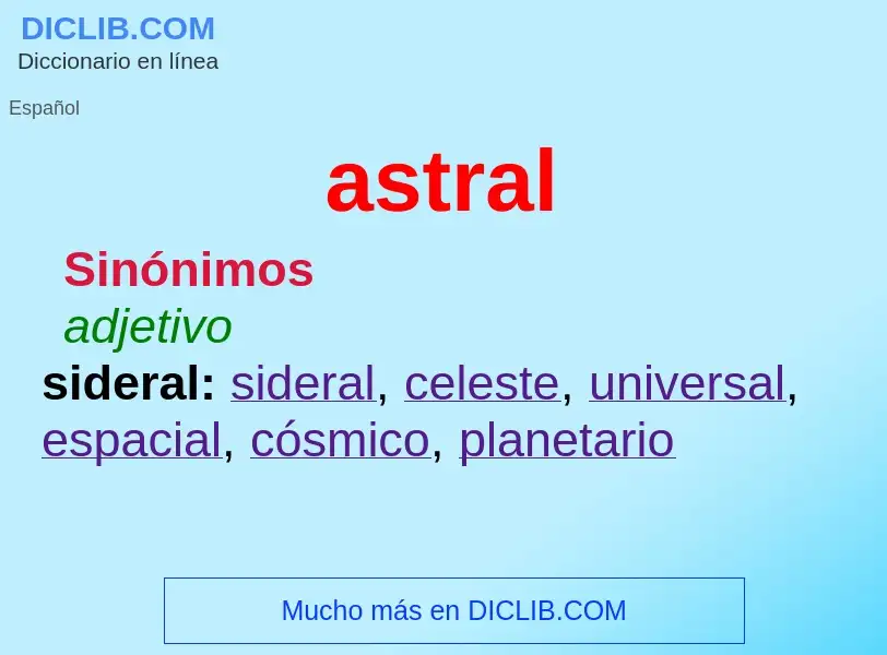 Che cos'è astral - definizione