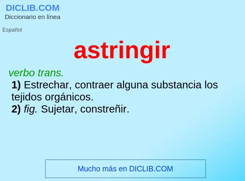 What is astringir - meaning and definition