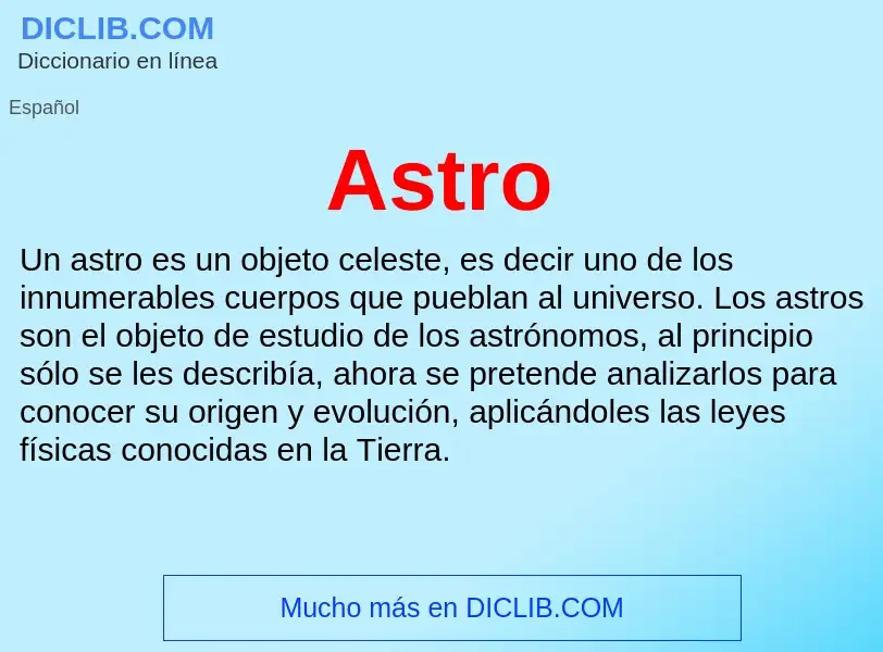 What is Astro - meaning and definition