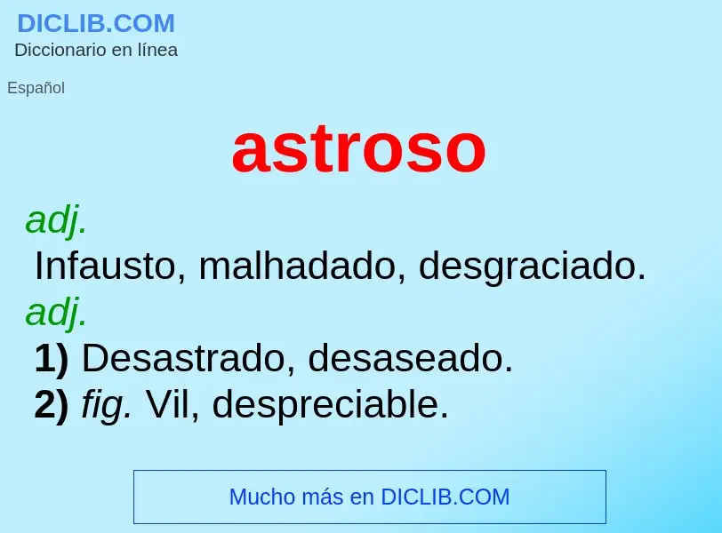 Wat is astroso - definition