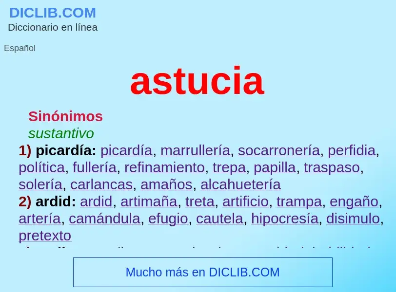 Was ist astucia - Definition