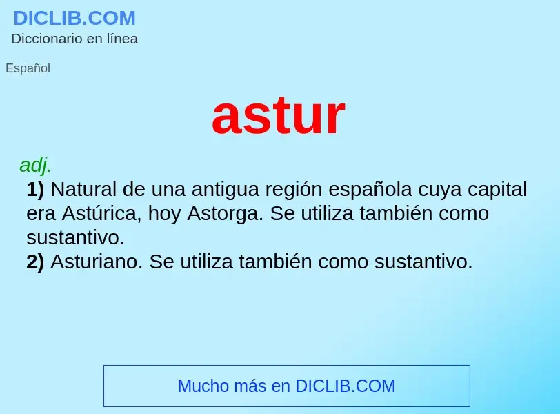 ¿Qué es astur? - significado y definición