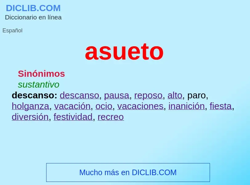 Wat is asueto - definition