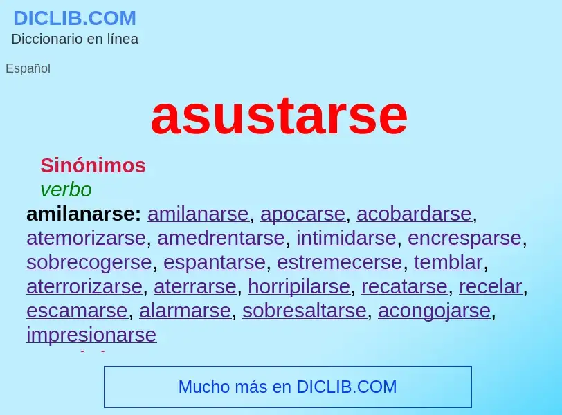 What is asustarse - definition