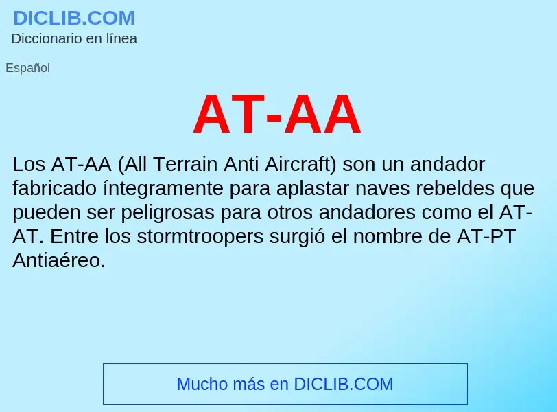 ¿Qué es AT-AA? - significado y definición