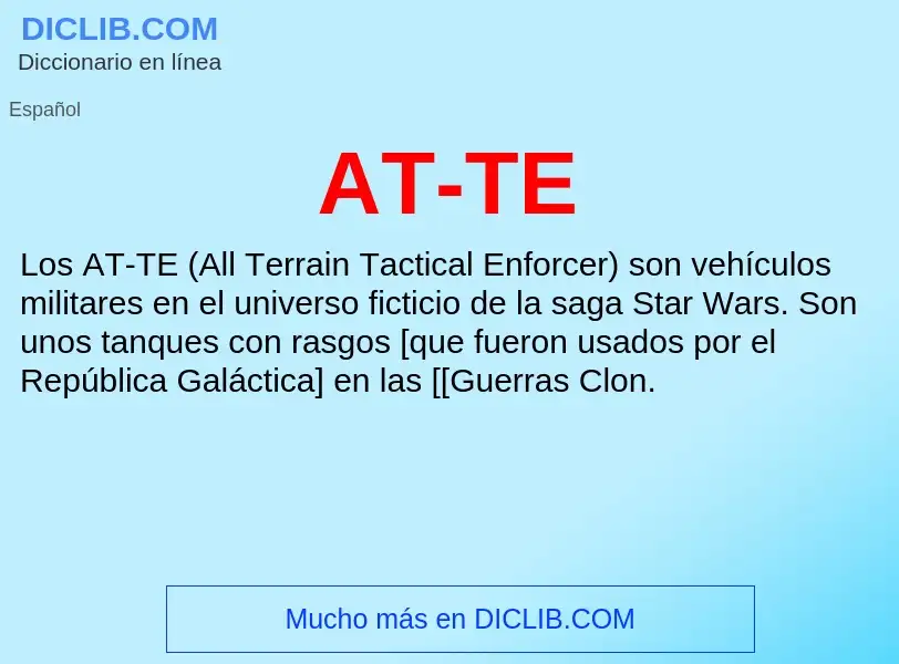 ¿Qué es AT-TE? - significado y definición