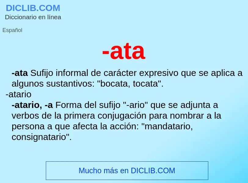 Wat is -ata - definition