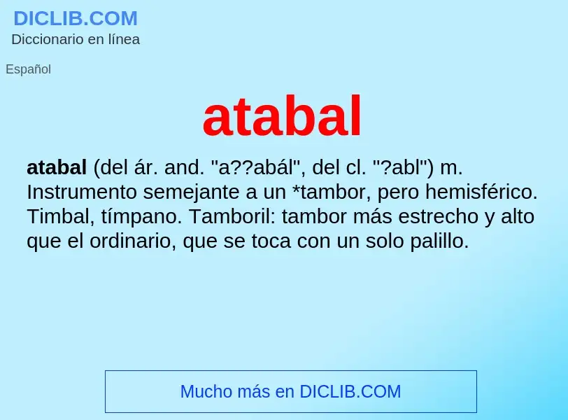 What is atabal - meaning and definition