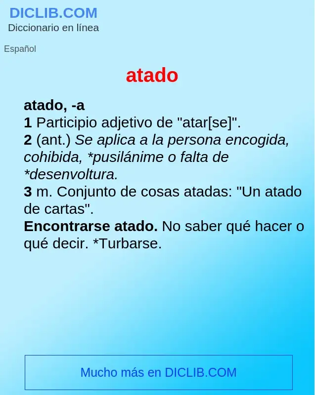 Wat is atado - definition