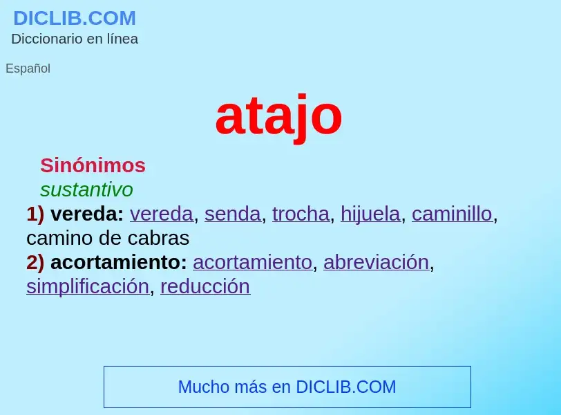 What is atajo - definition