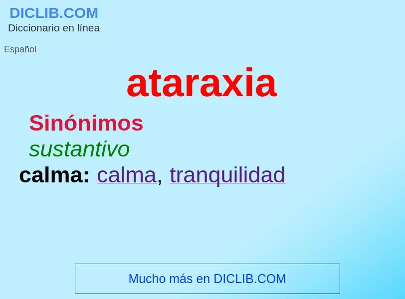 Wat is ataraxia - definition