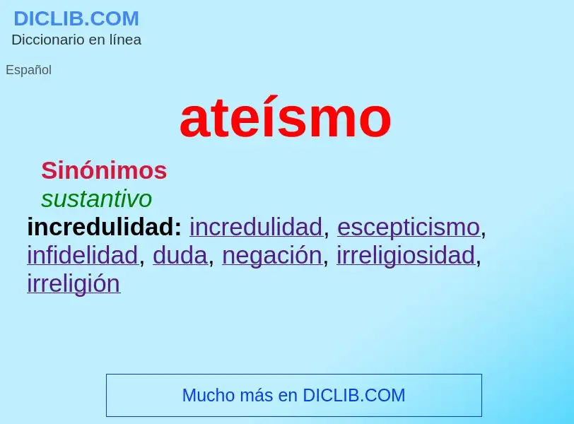 What is ateísmo - definition