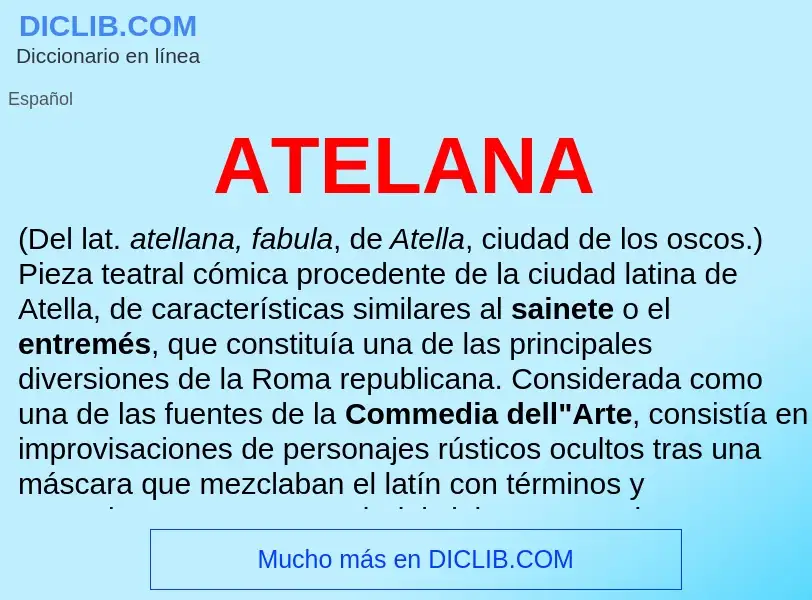 ¿Qué es ATELANA? - significado y definición