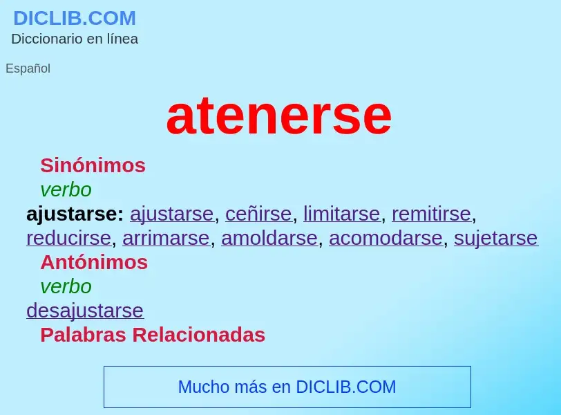 ¿Qué es atenerse? - significado y definición